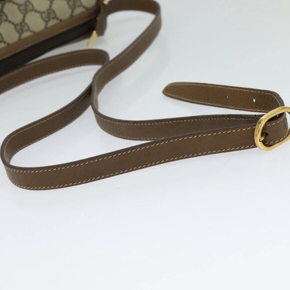 GUCCI GG Supreme Web Sherry Line Shoulder Bag PVC Beige 56 02 032 Auth BA2084 - Picture 8 of 16